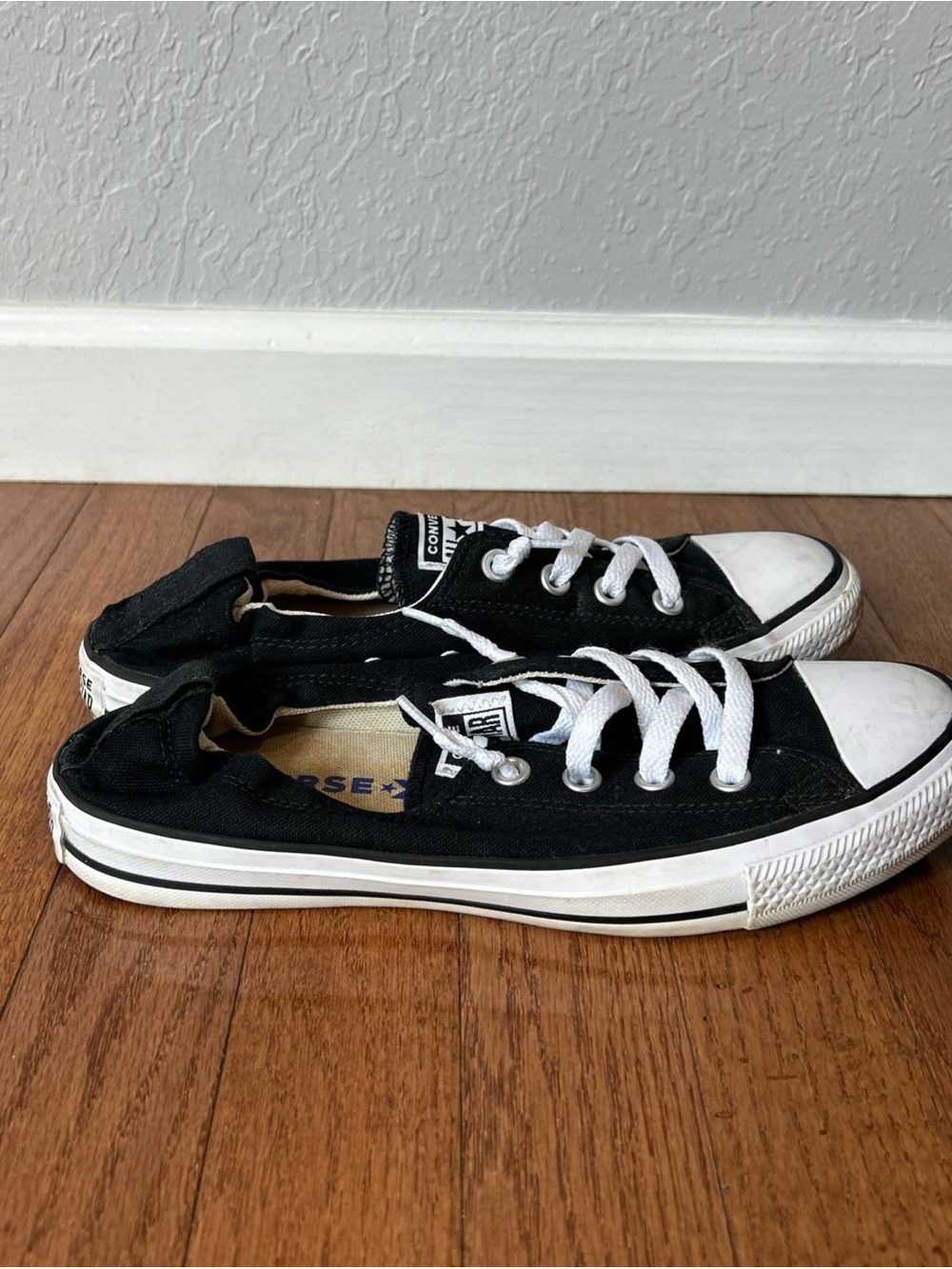 Converse Shoreline Sneakers Slip On Shoes Women’s Size 9 Black - Picture 5 of 9